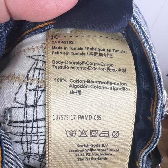 Scotch & Soda Dean Men's Intentionally Distressed and Patched Straight L… - Picture 14 of 14